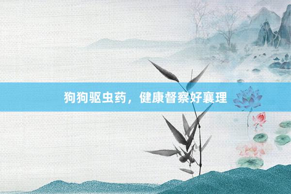 狗狗驱虫药，健康督察好襄理